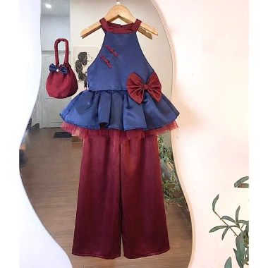 Set bộ bé gái trung thu lễ tết kèm túi size 9‑39kg, giá ưu đãi 175.000đ 5