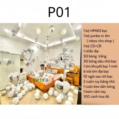 Set Bóng Bay Trang Trí Phòng Cưới Tân Hôn – Giá ưu đãi 118.500₫, chất lượng cao 6