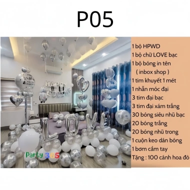 Set Bóng Bay Trang Trí Phòng Cưới Tân Hôn – Giá ưu đãi 118.500₫, chất lượng cao 9