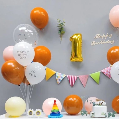 Set Bóng Trang Trí Sinh Nhật Người Lớn Với Đèn LED Số Tuổi Happy Birthday 3