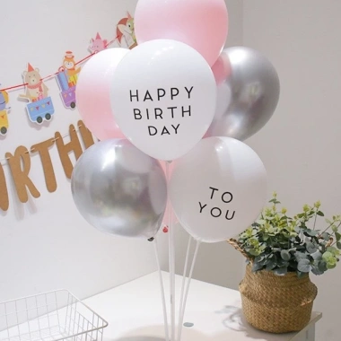 Set Bóng Trang Trí Sinh Nhật Người Lớn Với Đèn LED Số Tuổi Happy Birthday 4