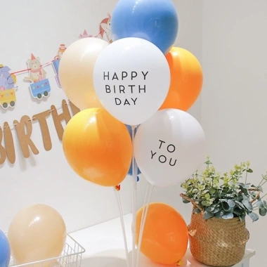 Set Bóng Trang Trí Sinh Nhật Người Lớn Với Đèn LED Số Tuổi Happy Birthday 6