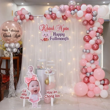Sét Bóng Trang Trí Sinh Nhật Theo Yêu Cầu - Tặng Bơm & Băng Keo, Giá Ưu Đãi