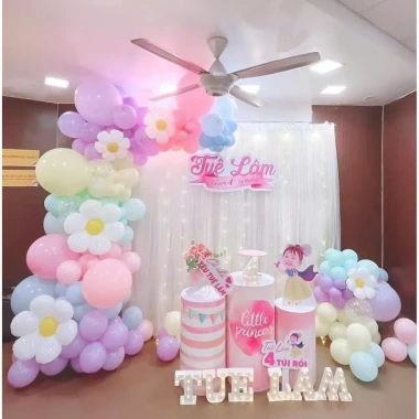 Sét Bóng Trang Trí Sinh Nhật Theo Yêu Cầu - Tặng Bơm & Băng Keo, Giá Ưu Đãi
