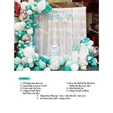 Sét Bóng Trang Trí Sinh Nhật Theo Yêu Cầu - Tặng Bơm & Băng Keo, Giá Ưu Đãi 10 Sét Bóng Trang Trí Sinh Nhật Theo Yêu Cầu - Tặng Bơm & Băng Keo, Giá Ưu Đãi 10