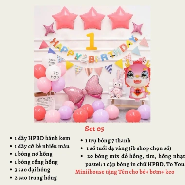 Set bóng trang trí sinh nhật tuổi Rồng - Tặng tên, tuổi, bơm KEO, chỉ 145.000₫ 10 Set bóng trang trí sinh nhật tuổi Rồng - Tặng tên, tuổi, bơm KEO, chỉ 145.000₫ 10