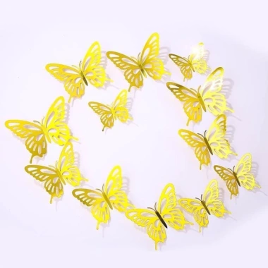 Set bướm trang trí 12 con - Giá 15.000đ, dùng cho tiệc cưới, nội thất, tạo không gian sinh động