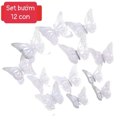 Set bướm trang trí 12 con - Giá 15.000đ, dùng cho tiệc cưới, nội thất, tạo không gian sinh động 3 Set bướm trang trí 12 con - Giá 15.000đ, dùng cho tiệc cưới, nội thất, tạo không gian sinh động 3