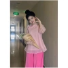 Set cách tân áo tơ ánh tằm đính nút tay lỡ + quần phi lụa ống rộng - mặc Tết, đi chùa, lễ hội, chỉ 85.000 VND 4