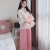 Set cách tân tay lỡ áo ren thêu đính nơ, quần lụa suông - Lễ Tết ưu đãi 3