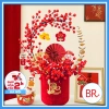 Set cắm bình Đào Đông Lộc Minh Xuân Tết 2.026 - Cành hoa, bình trụ nhung đỏ, đón tài lộc, giảm còn 100.000đ