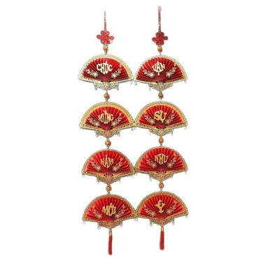 Set Câu Đối Quạt Vàng Trang Trí Tết Nguyên Đán 2.026 Bính Ngọ Giá chỉ 86.600 VND