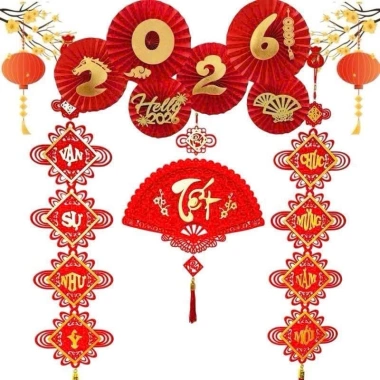 Set câu đối Tết 2.026 nhà cửa – Phụ kiện trang trí đón tài lộc, chỉ 162.000₫