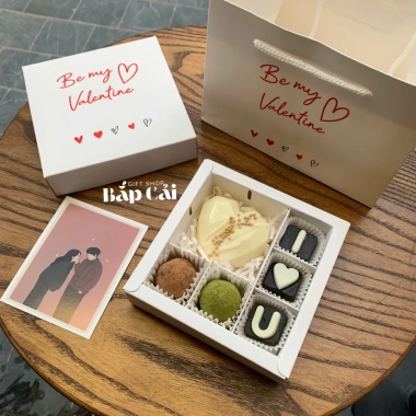 Set Chocolate Truffle Hoả Tốc Quà Valentine Hộp Quà + Túi + Thiệp Giá 80.000₫ 4