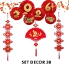 Set Chữ Tết Nhung Đỏ 2.026 Size Lớn và Quạt Đỏ Dây Hạt Ngọc Trang trí Mành Cửa Kính 55k 9