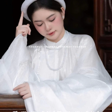 Sét cổ phục vải xước kim tuyến 2 lớp - Đầm Tết, giảm giá 668k, sang trọng thoải mái