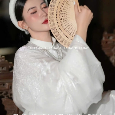 Sét cổ phục vải xước kim tuyến 2 lớp - Đầm Tết, giảm giá 668k, sang trọng thoải mái