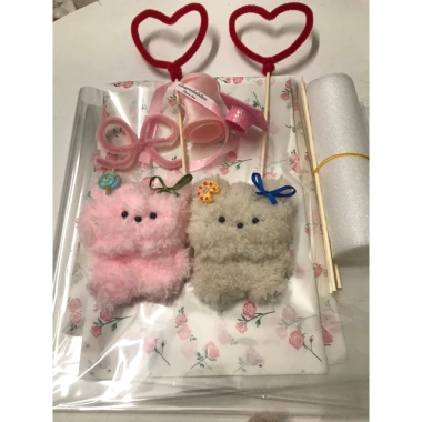 Set Cún bông làm sẵn hoa Cún - Quà tặng 8/3, Valentine, sinh nhật, tốt nghiệp - Giá ưu đãi 36.000 VND