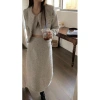 Set Dạ Tweed Sang Chảnh Nữ: Áo Khoác Vest Croptop + Chân Váy Dài Cạp Cao Kiểu Hàn Quốc Thu Đông - Giá Ưu Đãi 669k 5