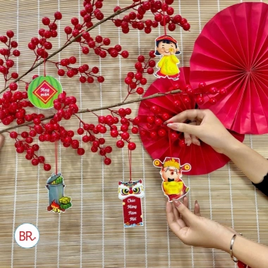 Set Dây Liễn Treo Tết 2.026 Tag Sticker Cây Mai Đào Đông Hottrend 2.098 Giá 12.000đ 5