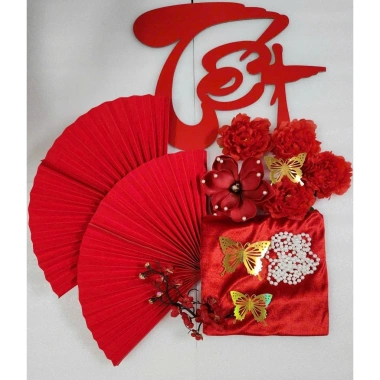 Set decor Tết 2.025 - Trang trí nhà cửa, nhà hàng, quán cà phê, văn phòng, tặng keo nến, chỉ 139.000₫