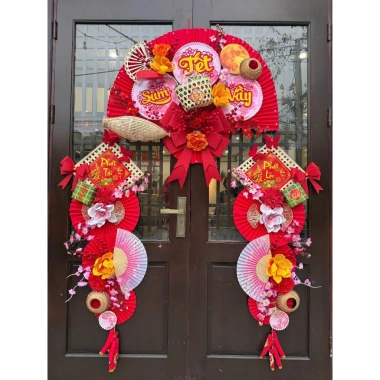Set decor tết nguyên đán VIP 2.026 - Dán sẵn, chỉ việc treo, giá ưu đãi 880k