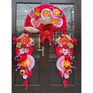 Set decor tết nguyên đán VIP 2.026 - Dán sẵn, chỉ việc treo, giá ưu đãi 880k