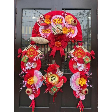 Set decor tết nguyên đán VIP 2.026 - Dán sẵn, chỉ việc treo, giá ưu đãi 880k