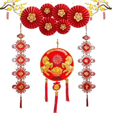 Set Decor Xếp Hình Quạt - Nền Ảnh Cửa Văn Phòng, Trang Trí Tết, Chỉ 145k 7 Set Decor Xếp Hình Quạt - Nền Ảnh Cửa Văn Phòng, Trang Trí Tết, Chỉ 145k 7