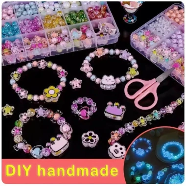 Set DIY Beaded 24 Mảnh Lưới Đồ Chơi & Phụ Kiện Cho Bé Gái - Tự Làm Vòng Tay