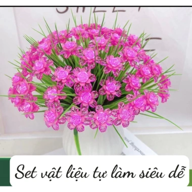 Set DIY bình hoa nhựa 66 hoa Handmade trang trí nhà cửa S292 HACRAFT giảm 22% 9