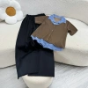 Set đồ bigsize nữ áo cardigan đỏ đô cổ sơ mi và quần ống suông che khuyết điểm 55-92kg giảm còn 148.000đ 5
