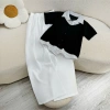Set đồ bigsize nữ áo cardigan đỏ đô cổ sơ mi và quần ống suông che khuyết điểm 55-92kg giảm còn 148.000đ 8