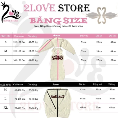 Set Đồ Đôi Nam Nữ 2LOVE Thu Đông – Áo Len Đôi, Bộ Đồ Couple Giá Ưu Đãi 419.900₫ 5