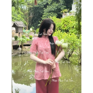 Set đồ lam nữ cách tân Yến Phụng vạt xòe, pháp phục đi chùa lông vũ mềm mại – 175k 7 Set đồ lam nữ cách tân Yến Phụng vạt xòe, pháp phục đi chùa lông vũ mềm mại – 175k 7