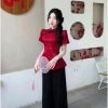 Set đồ nữ chơi tết áo gấm đính nơ phối quần tuyết nhung Ht1.055 - Giá 189.000 VND 3