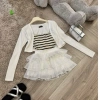 Set đồ nữ chơi Tết LOVITY GGG: Áo khoác cardigan, áo ống sọc, váy voan tầng xoè - Giá chỉ 189.000đ