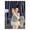Set đồ nữ chơi Tết LOVITY GGG: Áo khoác cardigan, áo ống sọc, váy voan tầng xoè - Giá chỉ 189.000đ 6