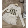 Set đồ nữ chơi Tết LOVITY GGG: Áo khoác cardigan, áo ống sọc, váy voan tầng xoè - Giá chỉ 189.000đ 7