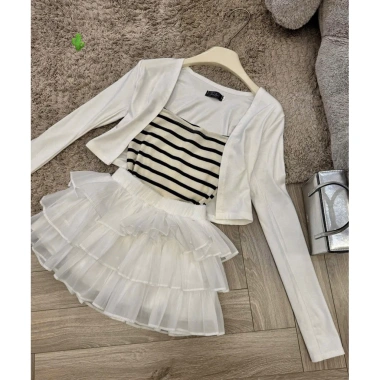 Set đồ nữ chơi Tết LOVITY GGG: Áo khoác cardigan, áo ống sọc, váy voan tầng xoè - Giá chỉ 189.000đ 7 Set đồ nữ chơi Tết LOVITY GGG: Áo khoác cardigan, áo ống sọc, váy voan tầng xoè - Giá chỉ 189.000đ 7
