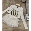 Set đồ nữ chơi Tết LOVITY GGG: Áo khoác cardigan, áo ống sọc, váy voan tầng xoè - Giá chỉ 189.000đ 10