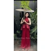 Set đồ Tết 2.024 áo gấm hoa cổ yếm và quần dài lụa ống rộng - Giá ưu đãi 139k 2