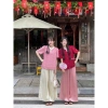 Set đồ Tết áo lông cổ tàu và quần ống rộng, tiểu thư xinh, giá 188.300 VND 3