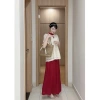 Set đồ Tết áo lông cổ tàu và quần ống rộng, tiểu thư xinh, giá 188.300 VND 6
