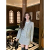 Set Đồ Váy Nữ Áo Khoác Dạ Tweed Cổ Tròn Chân Váy A Dáng Ngắn Mùa Đông Mặc Tết Chali SD675 689k 6
