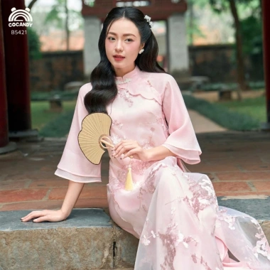 Set gia đình COCANDY áo dài XANH Tùng Minh + HỒNG Nhã E931/E1.091 - 358.000 VND 6