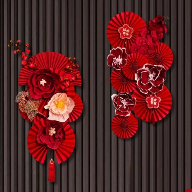 Set Hoa Trang Trí Tết 2.026 Quạt và Tràng Hạt mẫu Tùy Chọn, Giá 110.000 VND 2