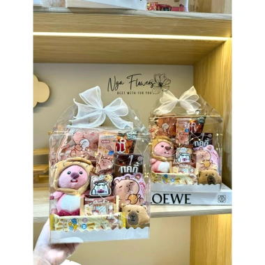 Sét Hộp Quà Bánh Kẹo + Gấu Bông Tông Nâu – Quà Sinh Nhật, Noel, Valentine, 8/3, Giá 159k 6