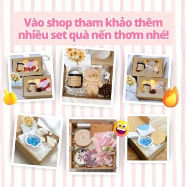 Set hộp quà nến thơm vỏ sò và gấu bông mini dễ thương - Quà tặng bạn gái, crush, người yêu chỉ 75.000₫ 9