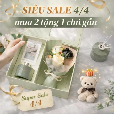 Set Hộp Quà Tinh Dầu Thơm và Hoa Lụa Trang Trí - Quà Tặng 20/10 20/11 Valentine 14/2 8/3 Giá ưu đãi 123.599₫ 9